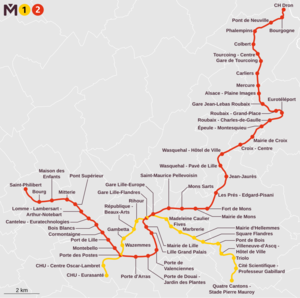 Descripción textual accesible del plano del metro a continuación: